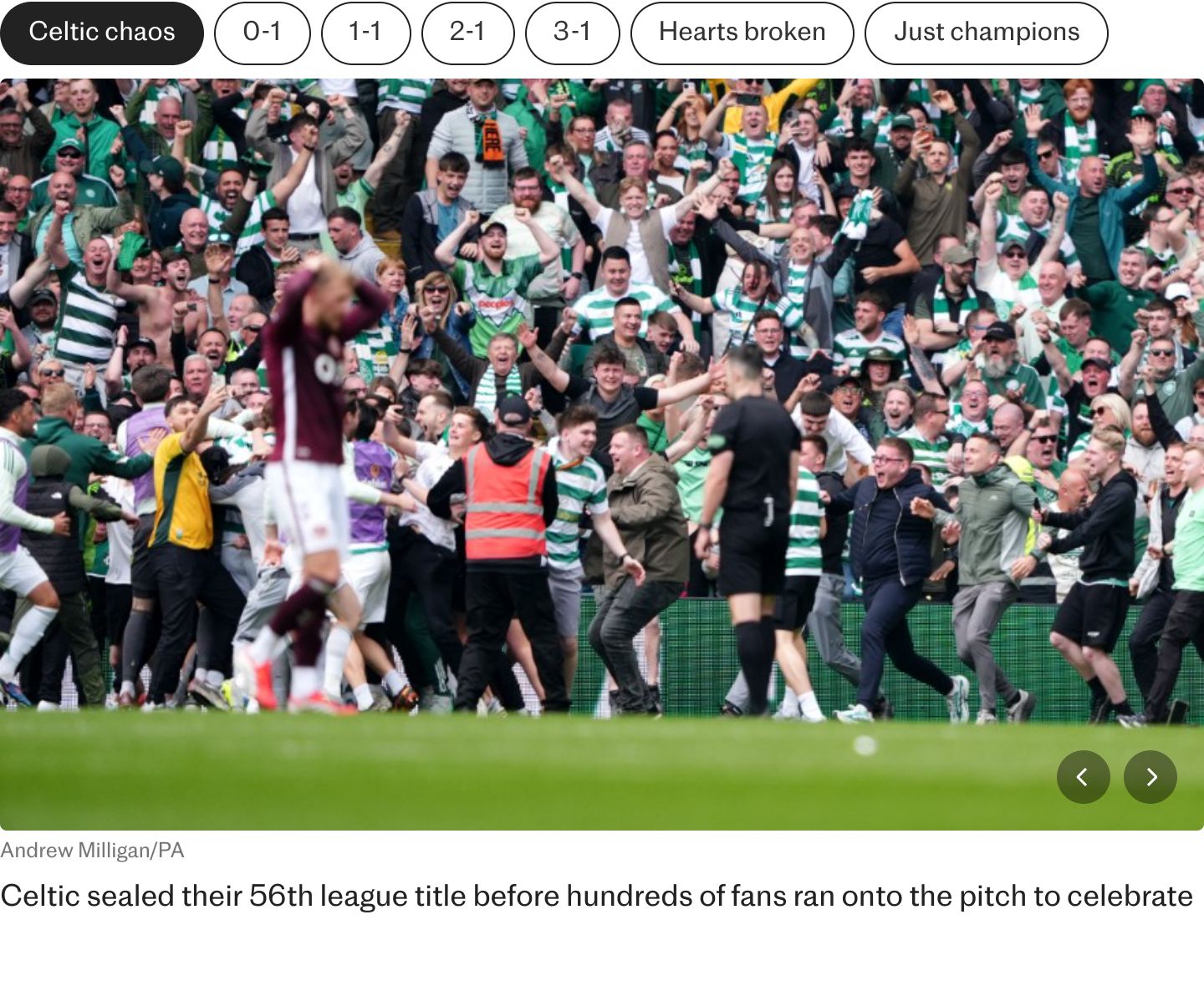 Hearts captain 'assaulted' during shameful Celtic pitch invasion