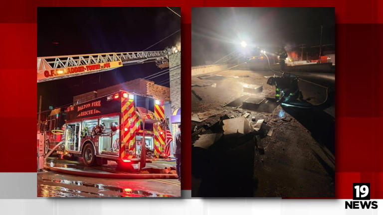 Multiple Wayne County departments assist in heavy commercial fire