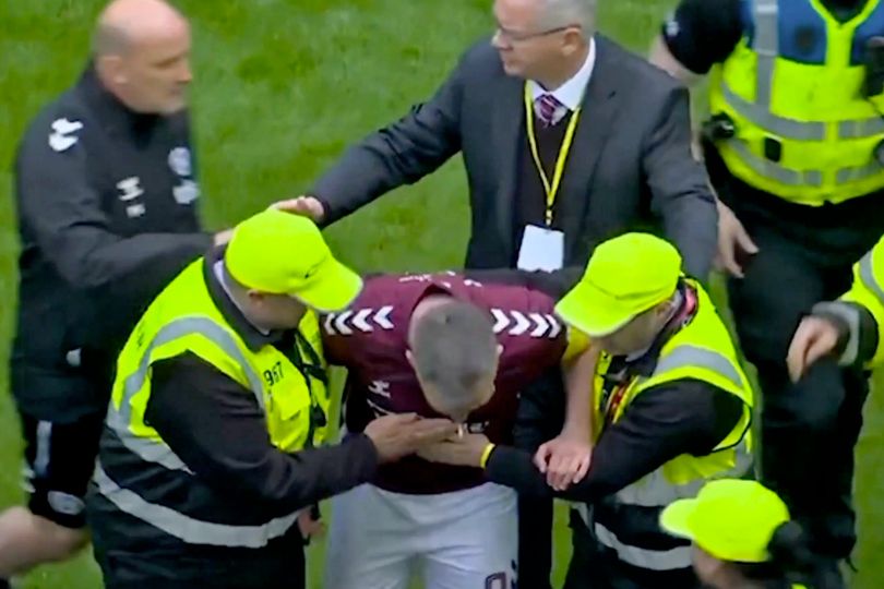 Hearts star 'punched by fan' after Celtic pitch invasion and more VAR drama