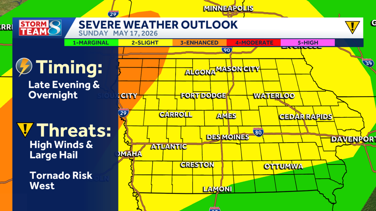 Iowa weather: Tornado watch canceled, more severe storms possible Sunday