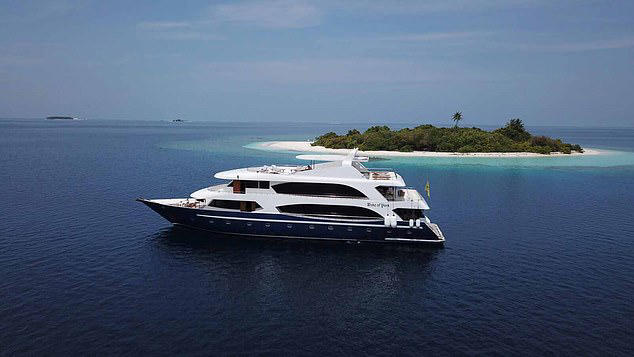 According to initial reports, the five tourists had boarded the Duke of York (pictured), a foreign-operated live-aboard diving vessel, and they disappeared near Alimatha