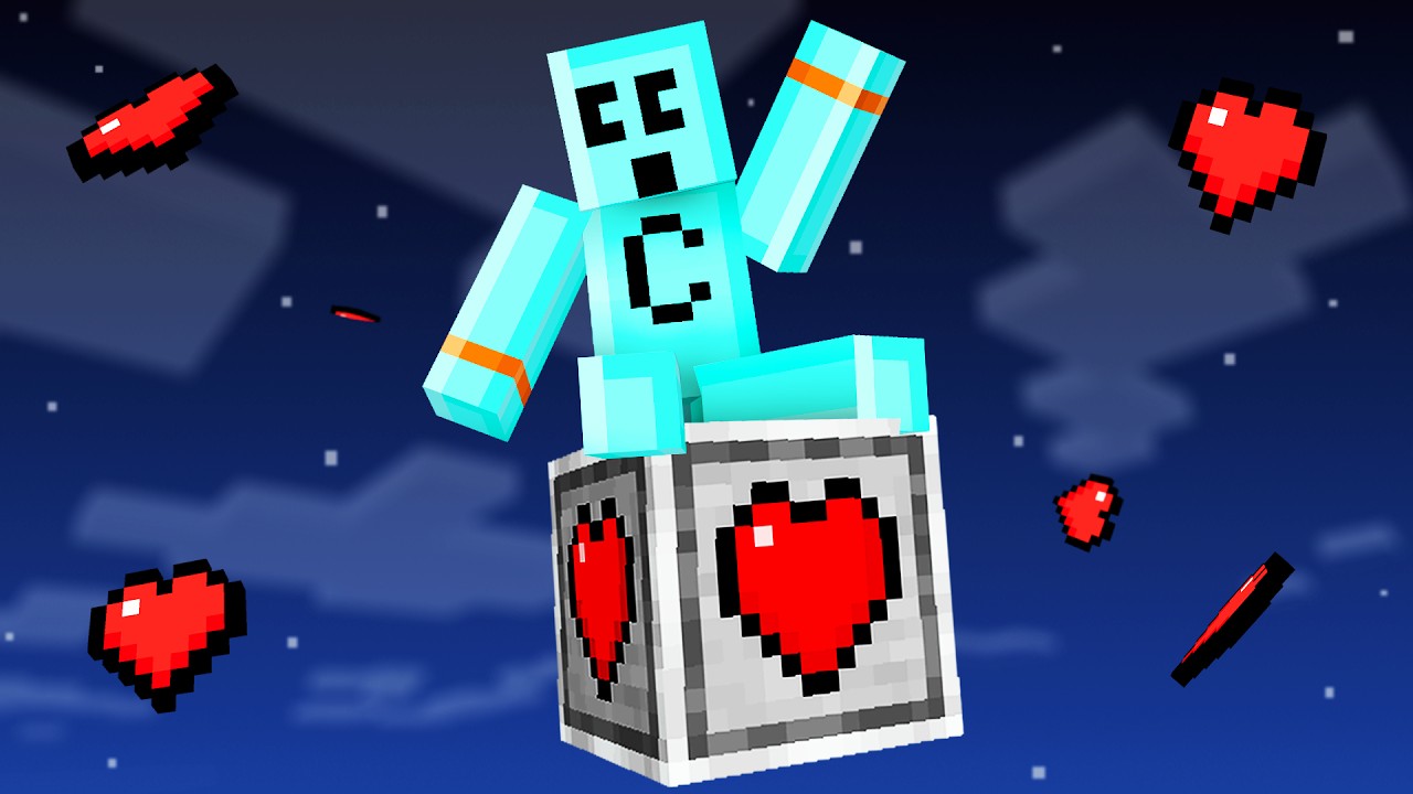 Staying alive with just a single heart block in Minecraft