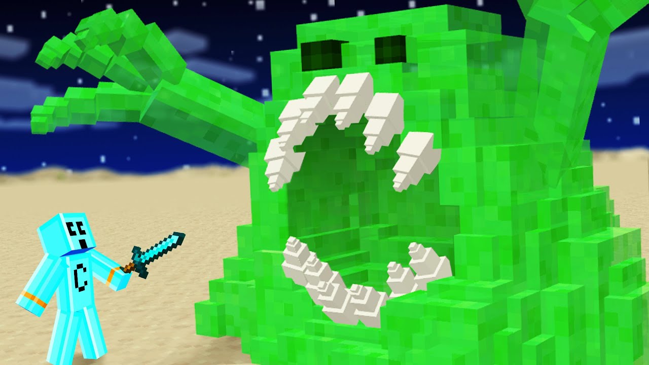 Watching as common Minecraft mobs transform into terrifying giant monsters