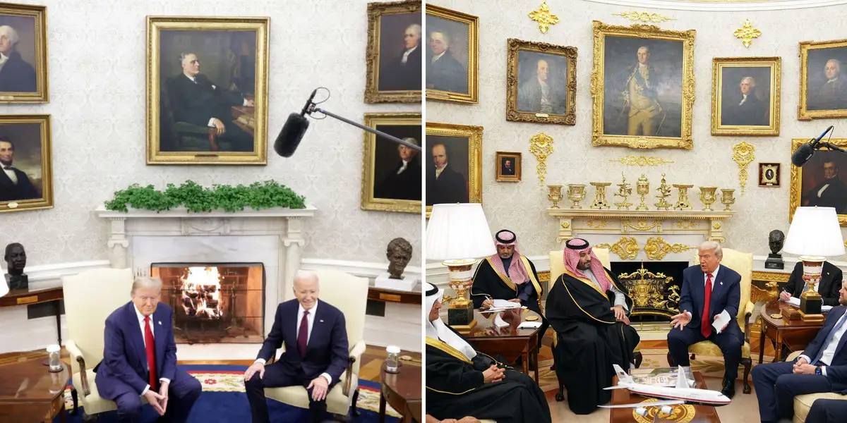 Before-and-after photos show changes Trump has made to the White House ...