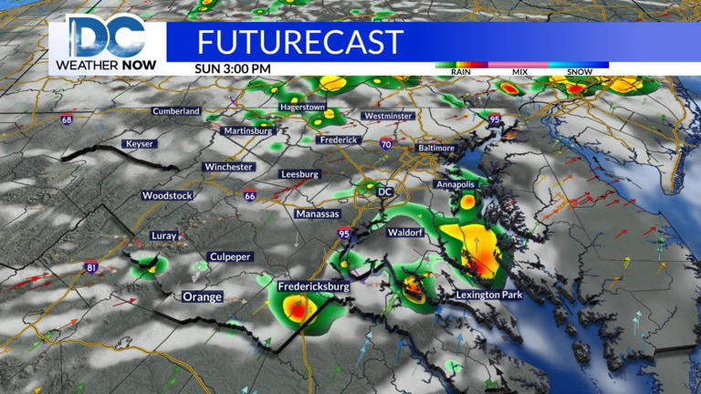 Scattered showers possible tonight into Sunday, but not a washout