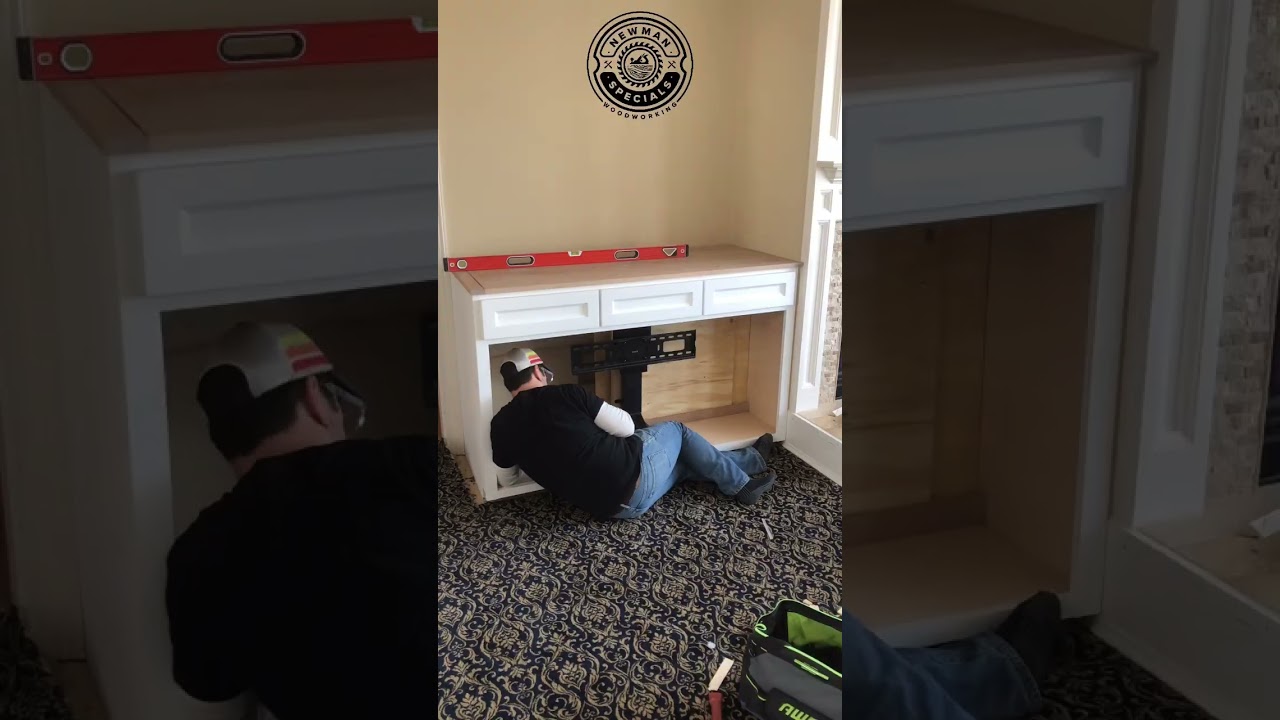 The best cabinet install trick I was taught #cabinets #diy #woodworking