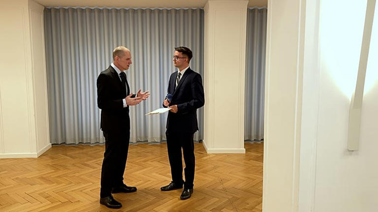 El periodista polaco-bielorruso y ex preso político Andrzej Poczobut en una entrevista con 'Euronews'. 12.05.2026 Paweł Głogowski / Euronews.
