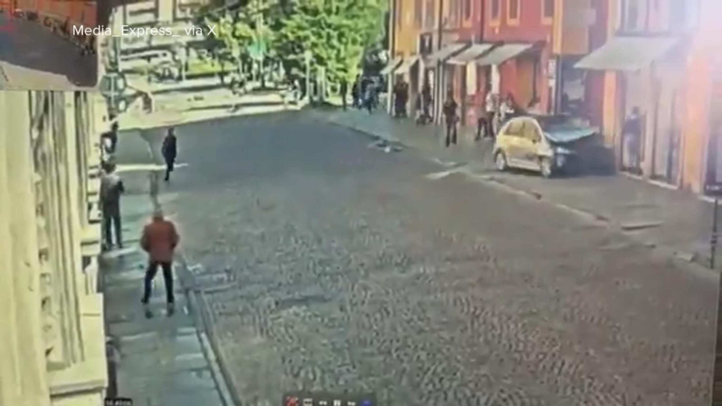 Suspect allegedly rams his car into crowd of pedestrians in Italy