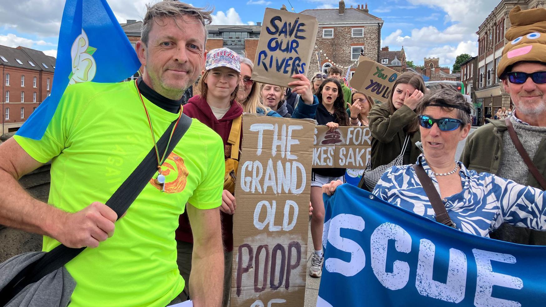 Protesters demand end to sewage pollution