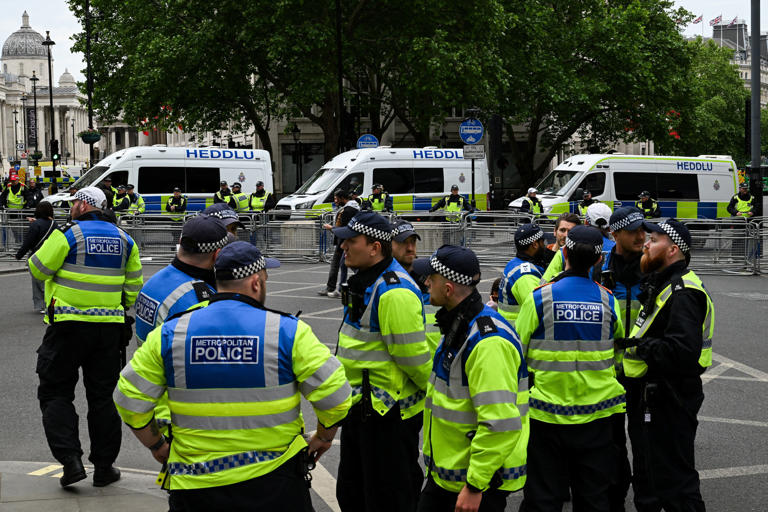 Police arrest dozens across rival London protests - latest