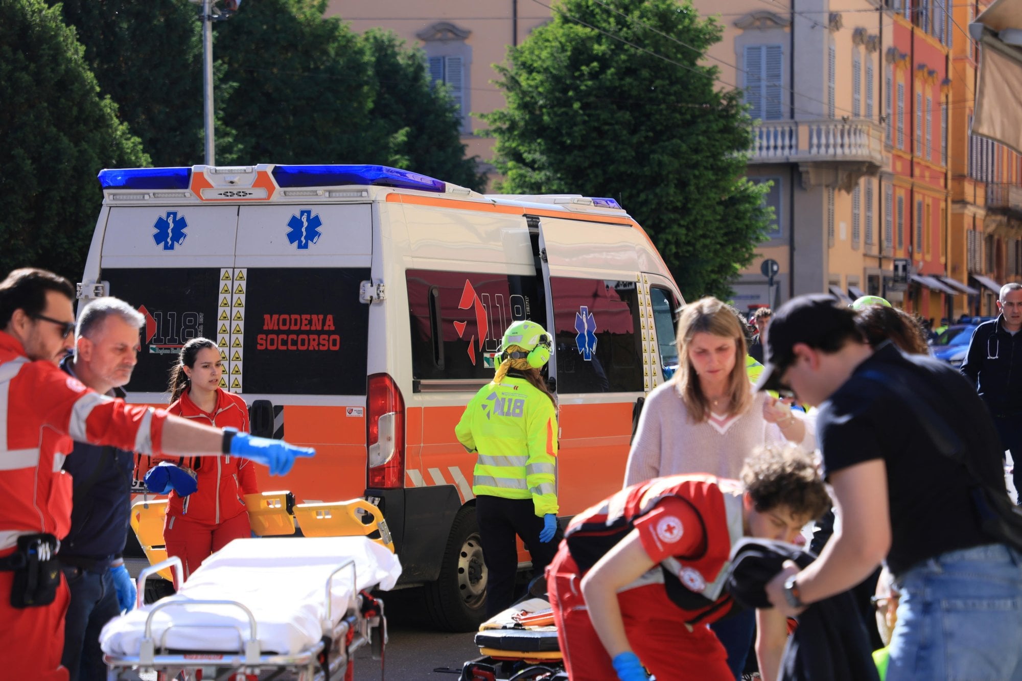 8 injured as man rams car into crowd in Italy’s Modena