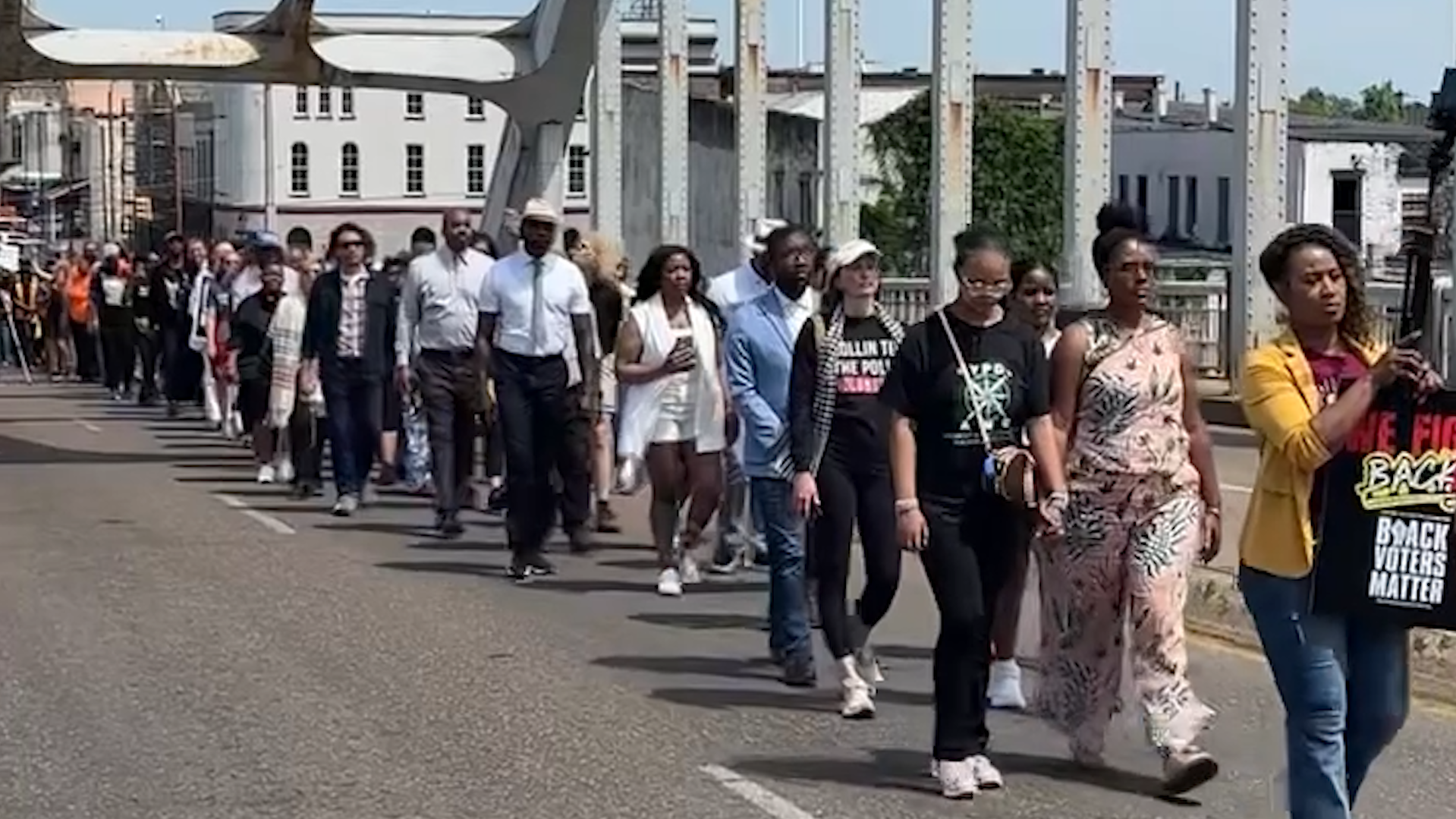 Voting rights activists gather in Alabama to protest Supreme Court ruling