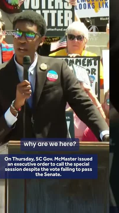 Protesters rally against redistricting on SC Statehouse steps