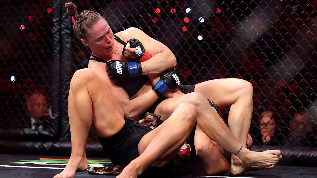 Ronda Rousey (left) earned the 10th armbar submission victory of her career