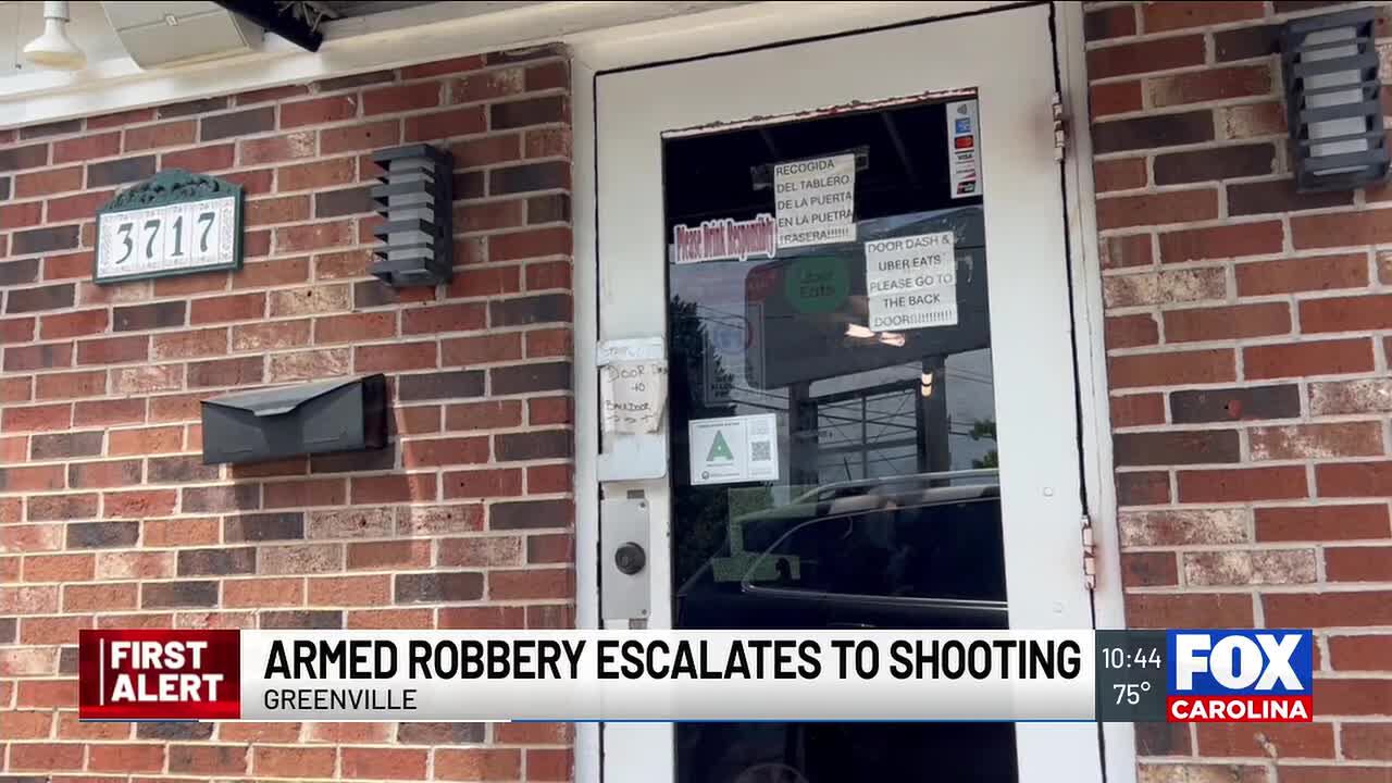 Person hospitalized after shooting, armed robbery in Greenville ...