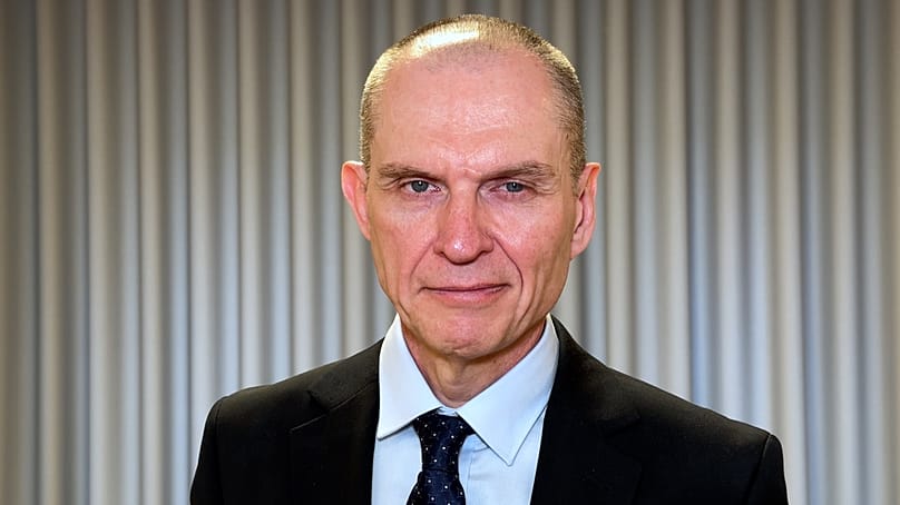El periodista polaco-bielorruso y ex preso político Andrzej Poczobut en una entrevista con 'Euronews'. 12.05.2026 r. Paweł Głogowski / Euronews