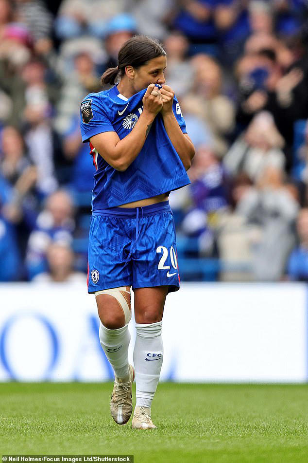 Sam Kerr shoots down rumour about her future before equalling a record ...