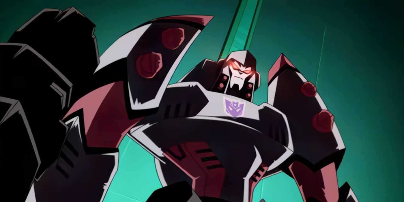 Megatron in robot mode in Transformers: Animated.