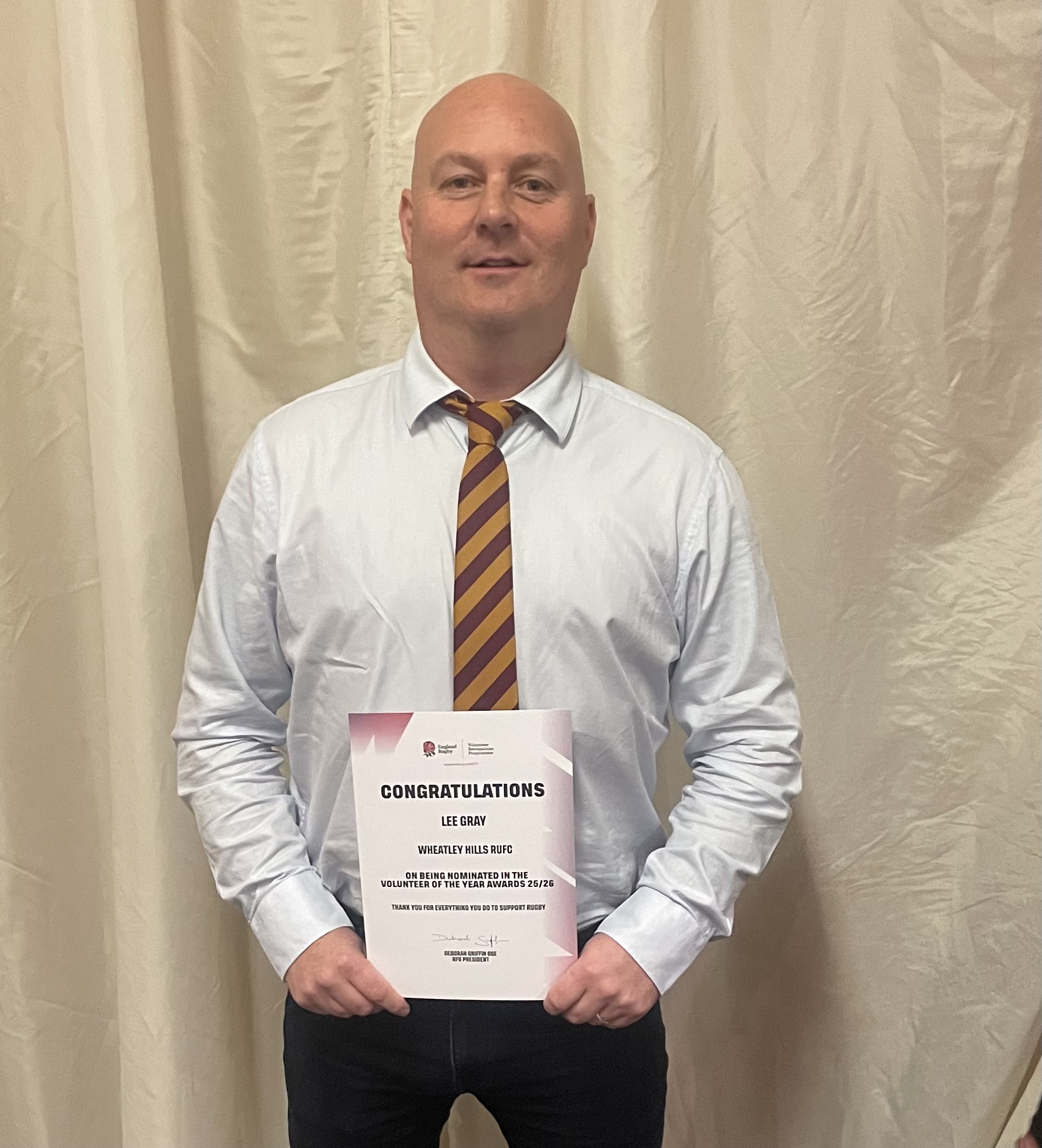 Wheatley Hills RUFC U16s manager and mini-juniors chairman honoured