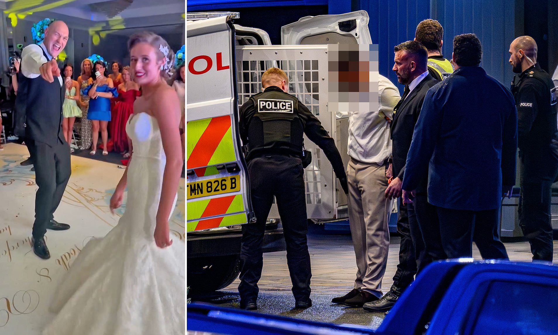 Four police cars called to Venezuela Fury's wedding reception hotel ...