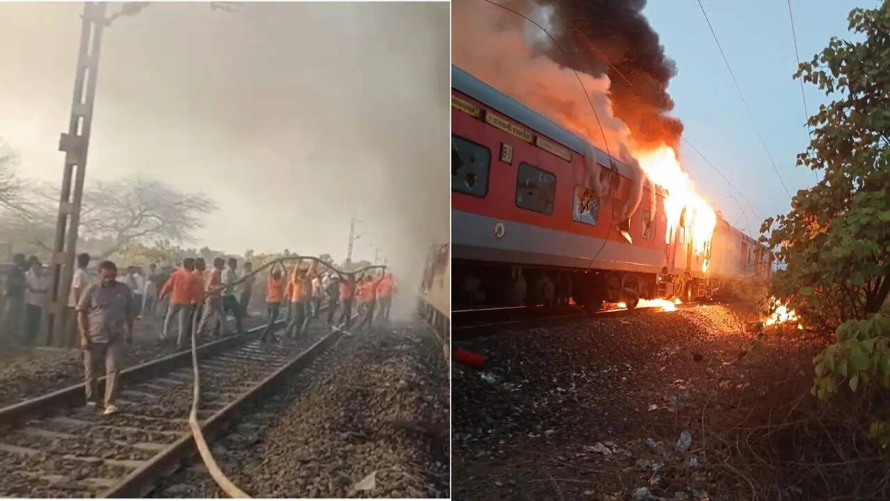 Watch: How railway staff quickly rescued passengers from burning ...