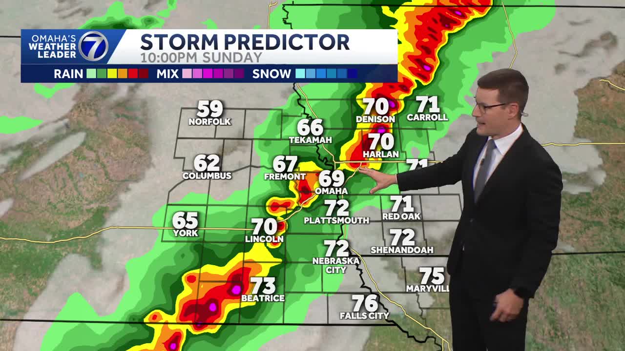 Another round of severe storms possible Sunday evening in Omaha area