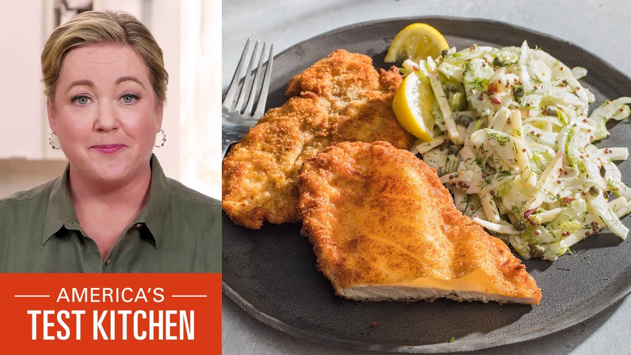 Chicken schnitzel with apple-fennel rémoulade: Crispy, bright, and balanced