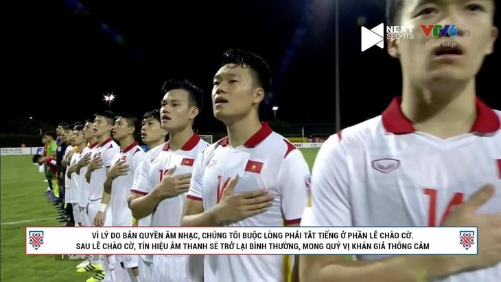 Tuyển Việt Nam từng bị tắt âm thanh khi hát Quốc ca do lo ngại 'đánh bản quyền'