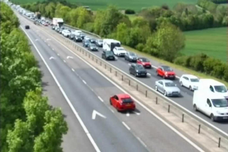 M11 crash causes miles of congestion near Stansted Airport