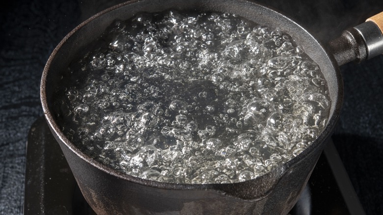 The important tip to know if you're boiling water in a cast iron pot