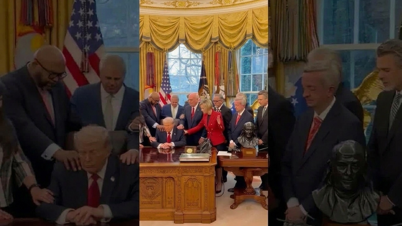 Pastors pray over President Trump in Oval Office
