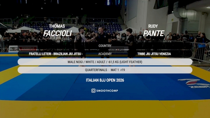 Thomas Faccioli vs Rudy Pante 2026 UIJJ Italian BJJ Open