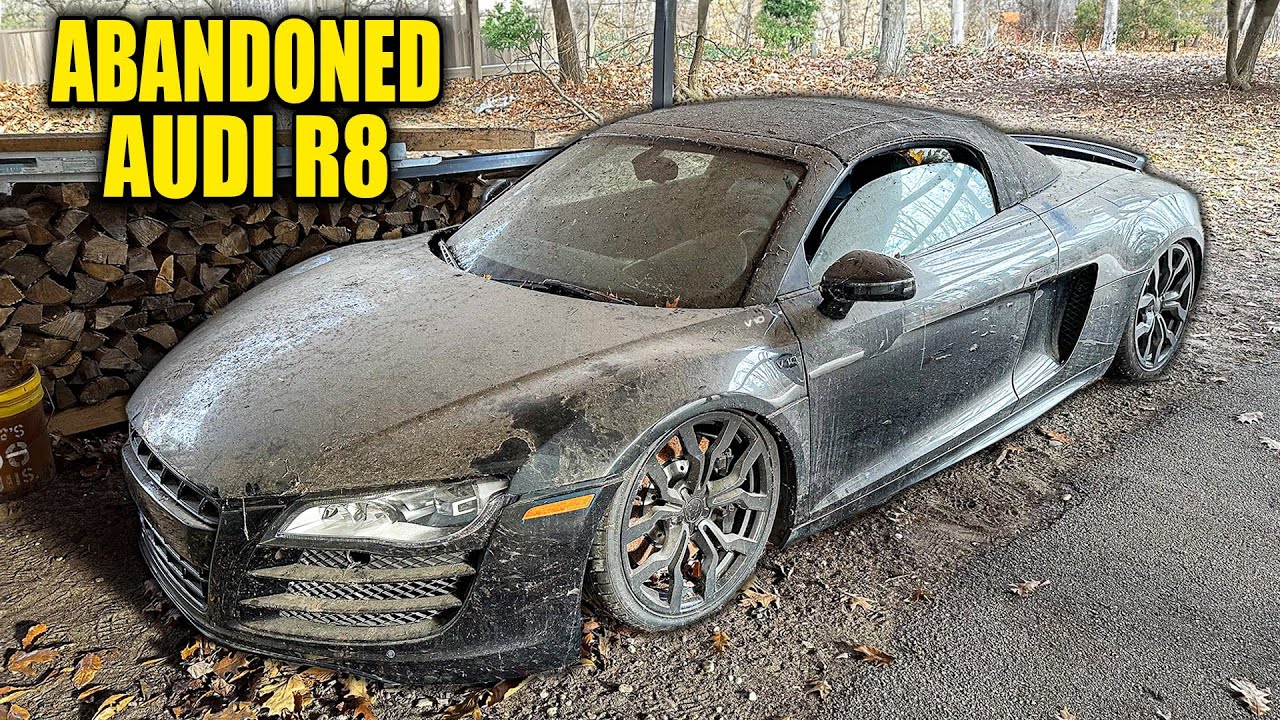 Abandoned Audi R8 supercar gets first wash in years