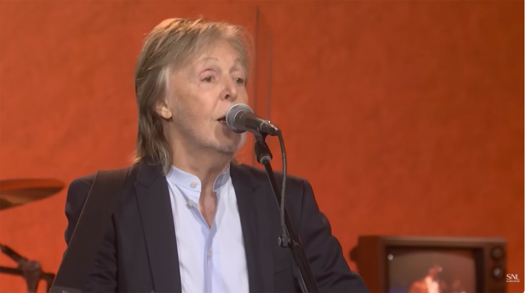 Paul McCartney was the musical guest for the season finale of “SNL” (as seen above). SNL