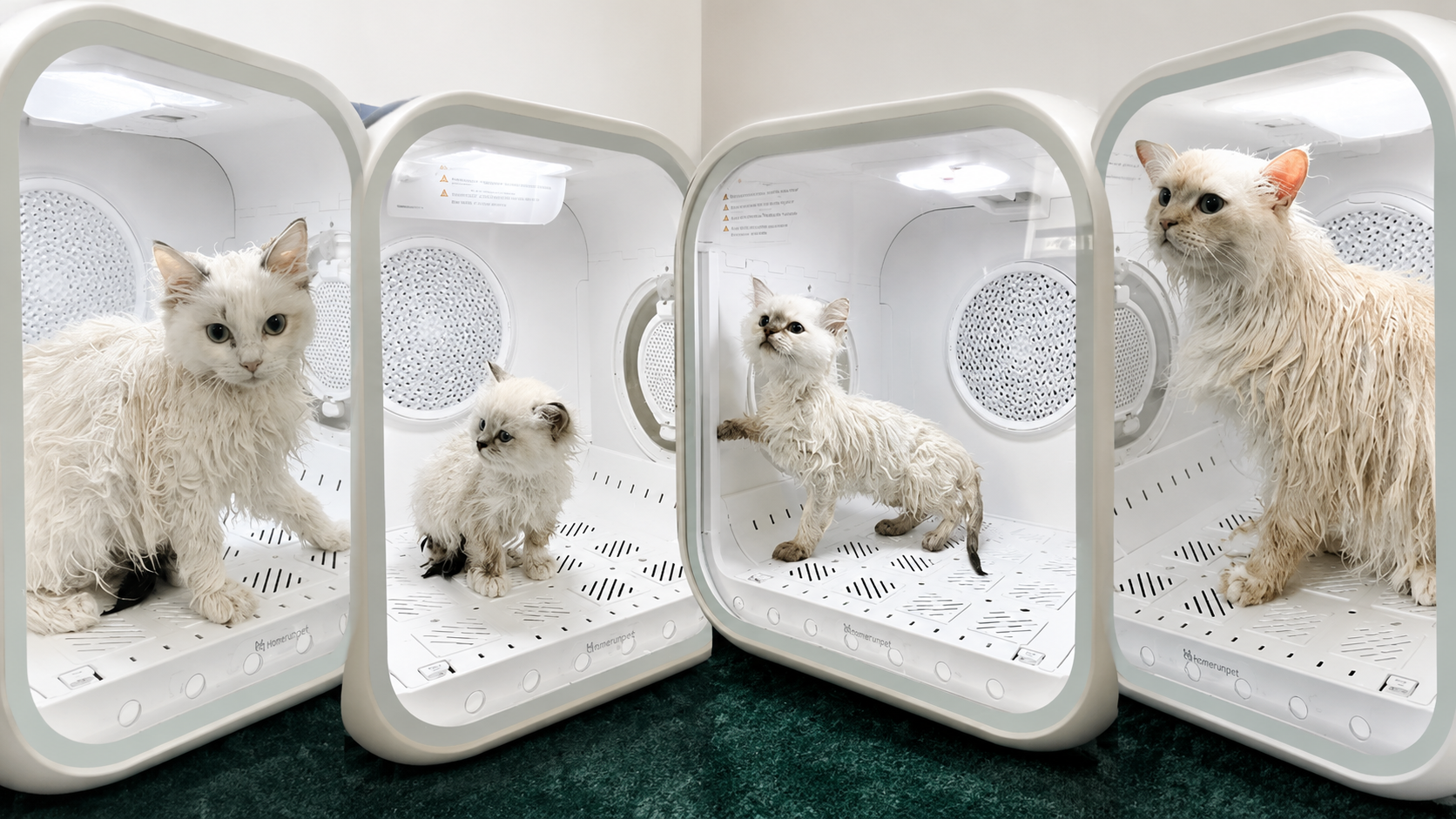 This pet dryer test went from tiny cat to giant fluff