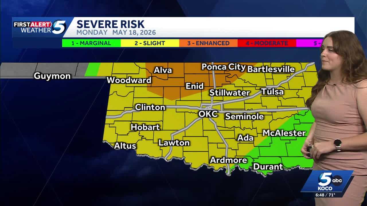 Timeline: Severe weather threat continues with low tornado risk on Sunday
