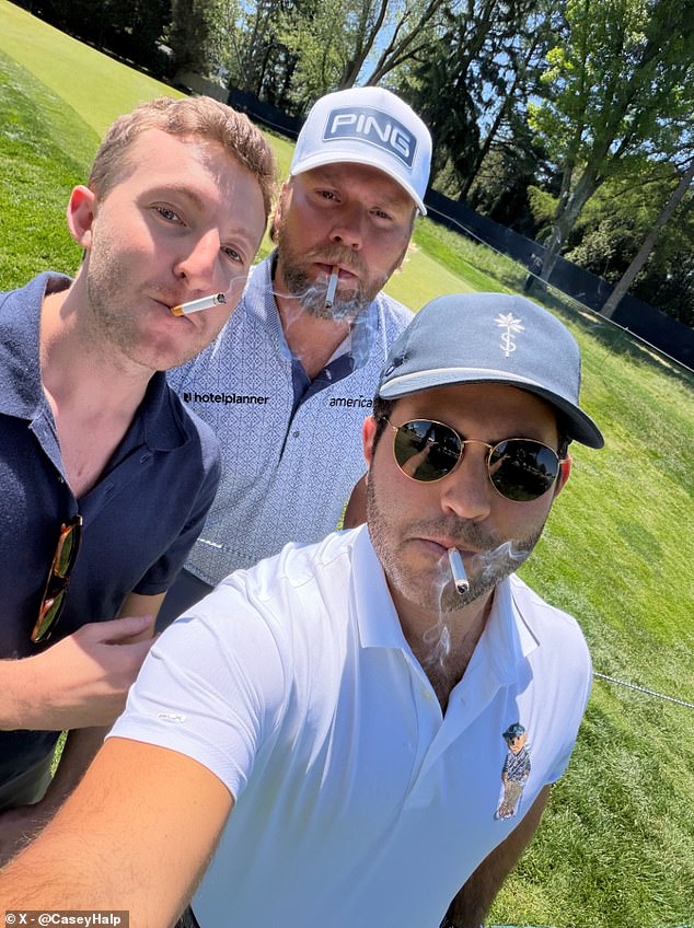 Golf star becomes instant fan favorite after stopping to smoke a cigarette  with crowd
