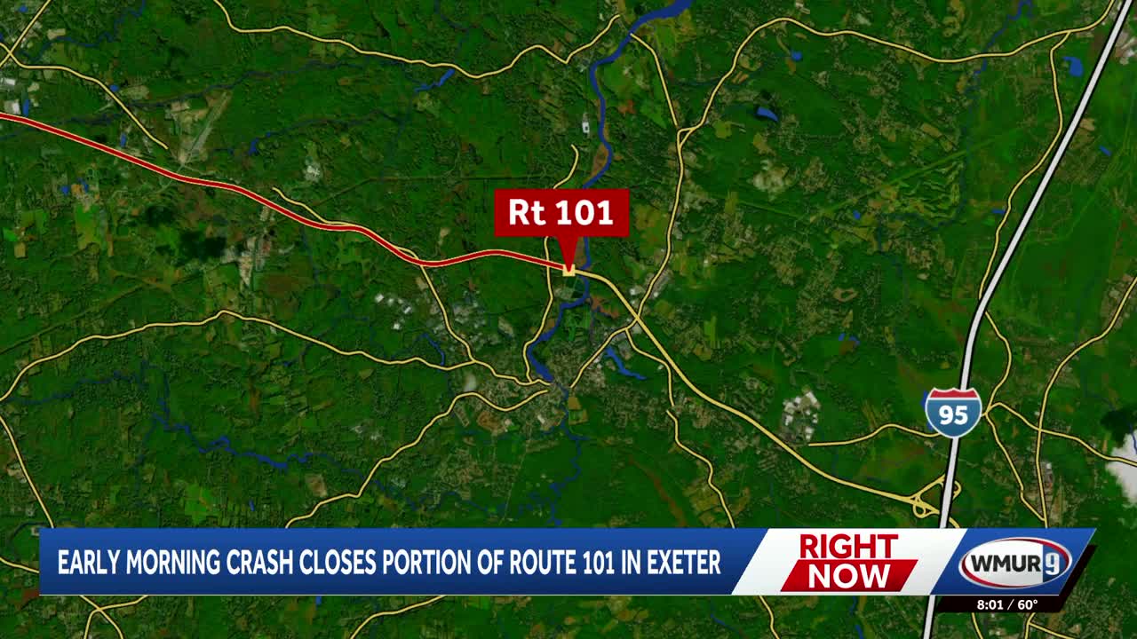 Early morning crash closes portion of Route 101 in Exeter