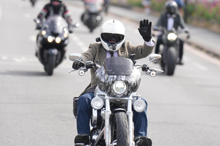 Classic motorcycles ride into Chichester for charity event - In pictures
