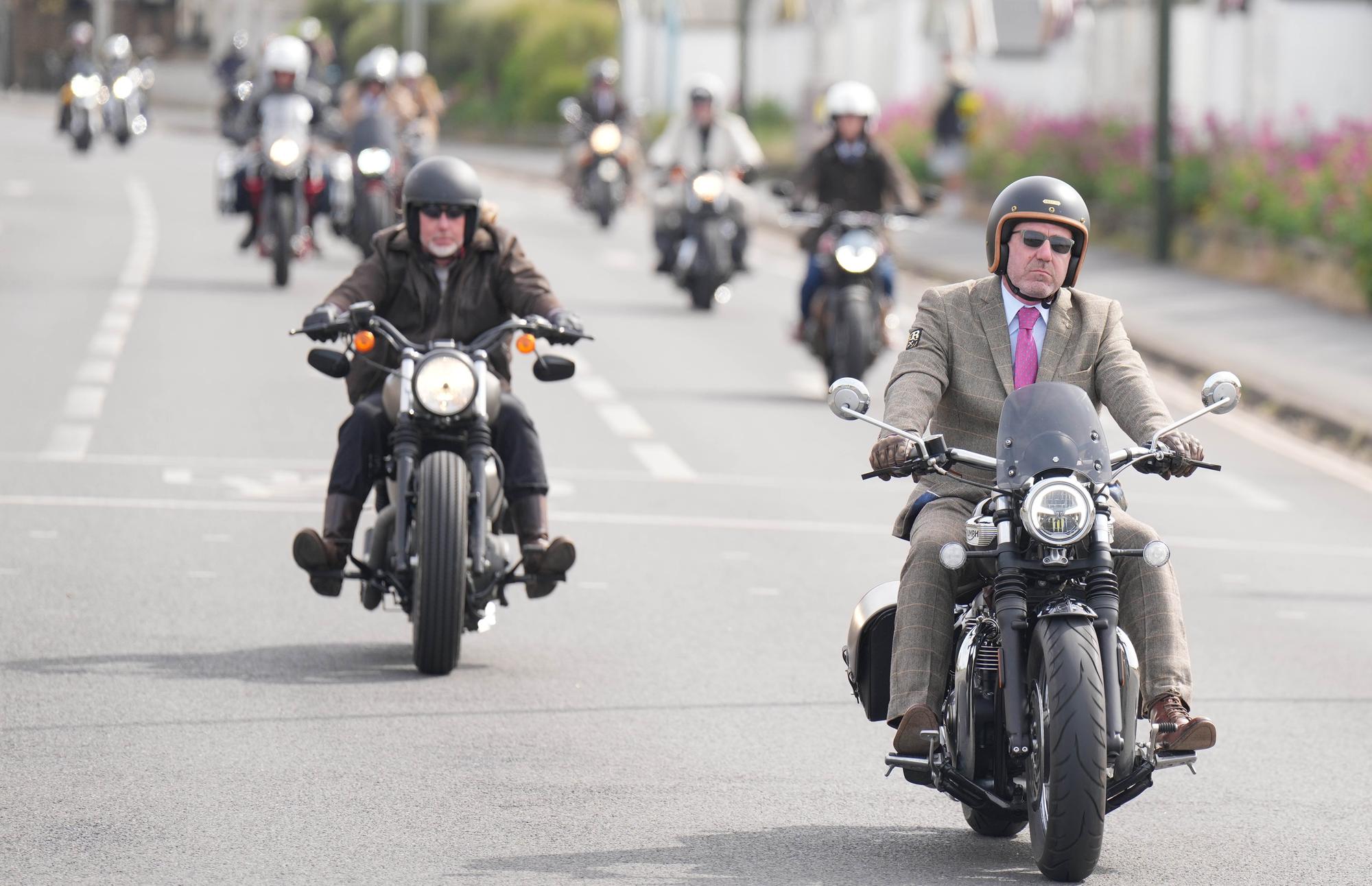 Classic motorcycles ride into Chichester for charity event - In pictures