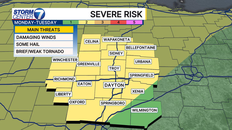 Active weather pattern to start the week