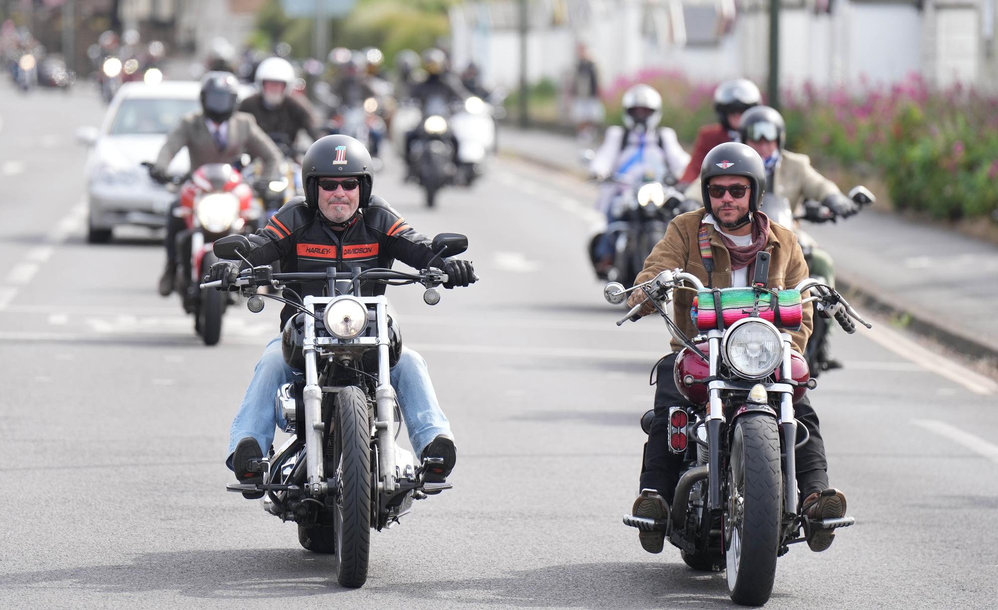 Classic motorcycles ride into Chichester for charity event - In pictures