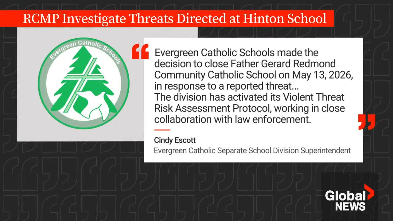 RCMP investigates threat written on school wall in Hinton