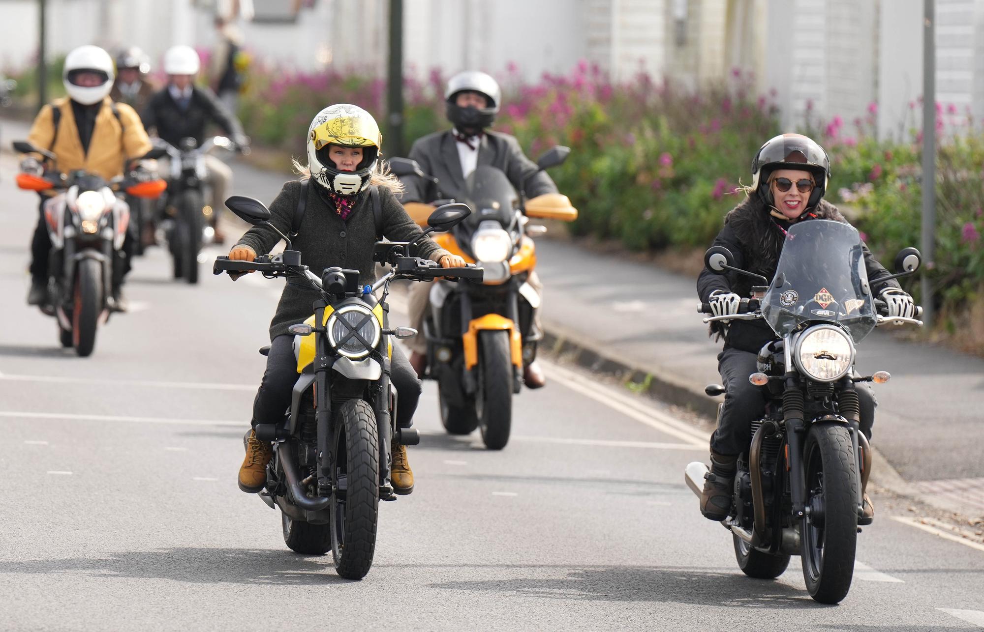 Classic motorcycles ride into Chichester for charity event - In pictures
