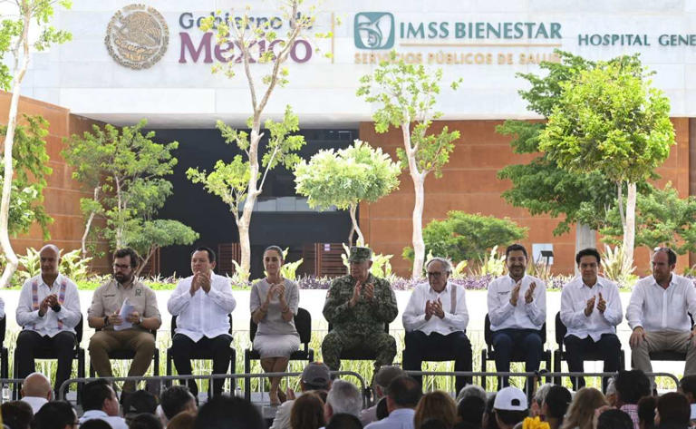 La presidenta Claudia Sheinbaum Pardo inauguró el Hospital General Dr. Agustín O'Horán en Yucatán (17/05/2026). Foto: Especial
