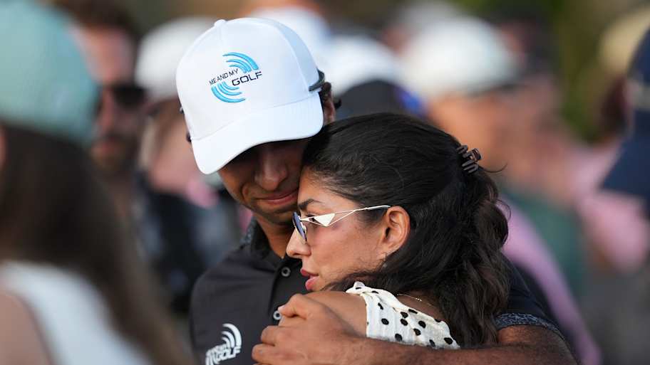 Aaron Rai, wife Gaurika Bishnoi share emotional moment after winning PGA Championship