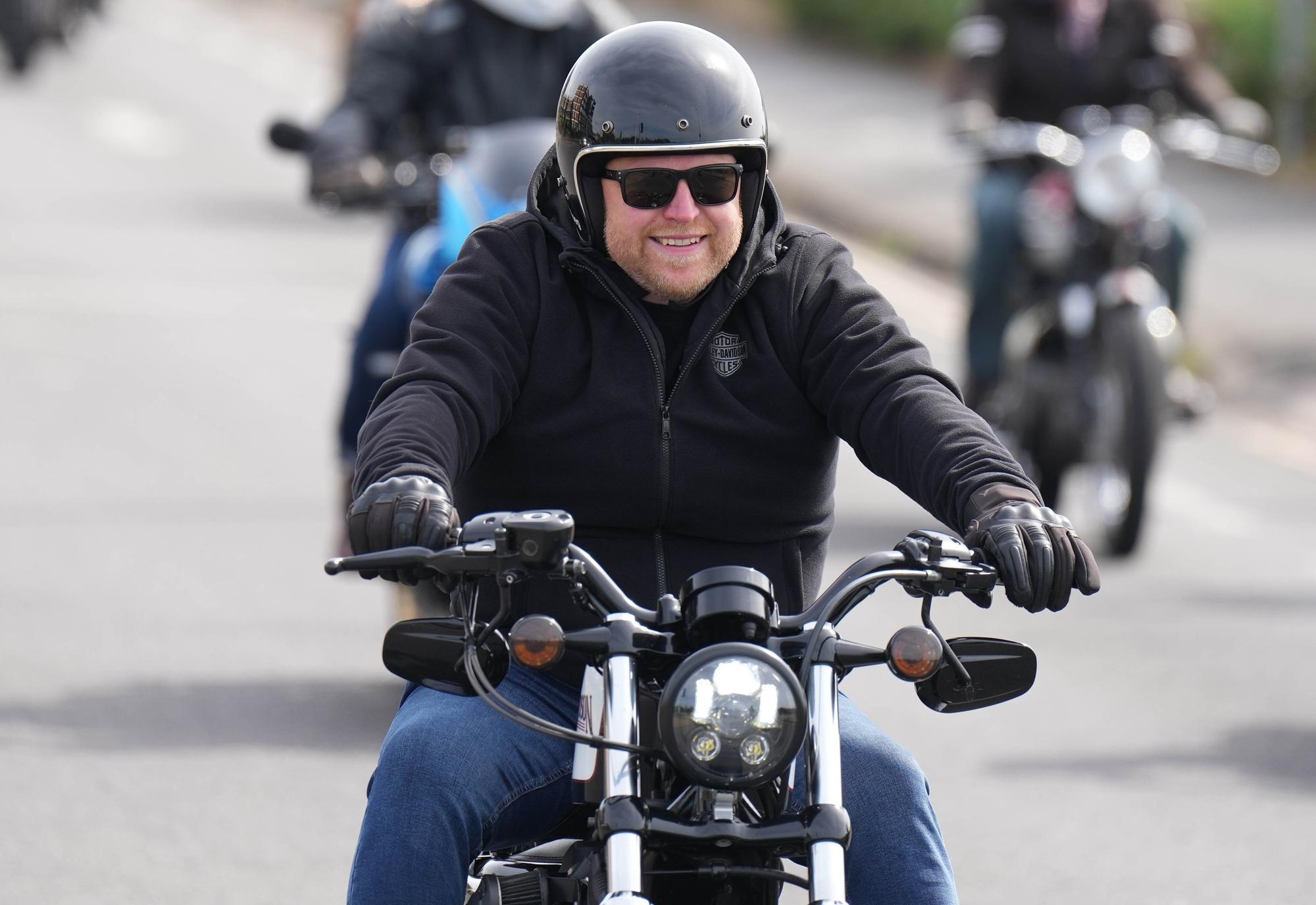Classic motorcycles ride into Chichester for charity event - In pictures