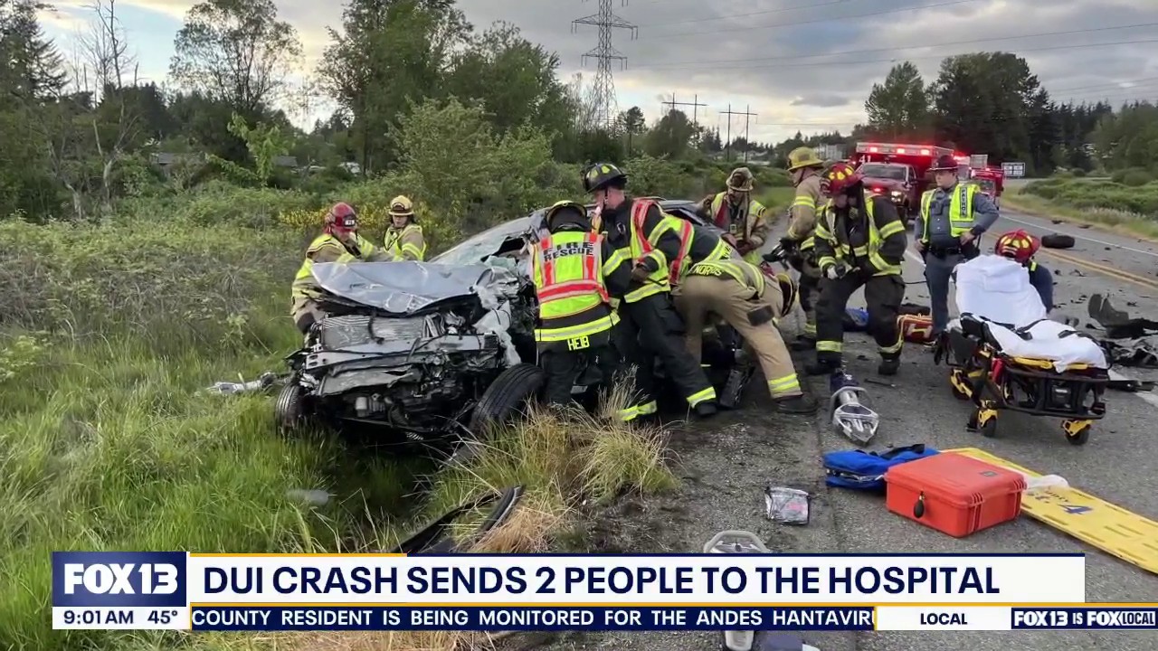 Two hospitalized after Snohomish County crash | Watch