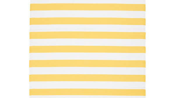 Transform your patio with Aldi's $15 yellow striped rug for a chic ...