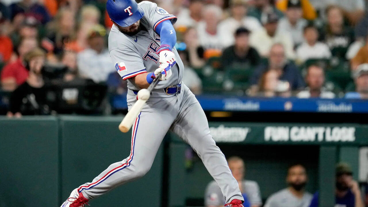 Jake Burger powers Rangers to 8-0 victory over Astros with four RBIs